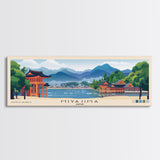 Miyajima, Japan Panoramic Print, Vacation Gift, Japan Wall Art, Beach Painting, Beach Decor, Beach Or Lakehouse Art