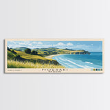 Moeraki, New Zealand Panoramic Beach Print, Vacation Gift, New Zealand Wall Art, Framed Canvas Print, Framed Beach Painting