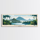 Moluccas, Indonesia Panoramic Beach Print, Vacation Gift, Indonesia Wall Art, Beach Painting, Beach Decor, Beach Painting