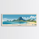 Mont Choisy, Mauritius Panoramic Beach Print, Vacation Gift, Mauritius Wall Art, Framed Canvas Print, Framed Beach Painting