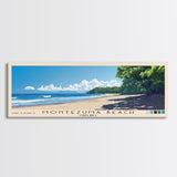 Montezuma Beach, Costa Rica Panoramic Beach Print, Vacation Gift, Costa Rica Wall Art, Beach Painting, Beach Decor, Beach Painting