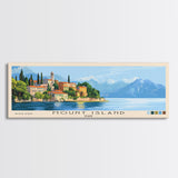 Mount island, Italy Panoramic Print, Vacation Gift, Italy Wall Art, Beach Painting, Beach Decor, Large Wall Art, Wood Frame Art