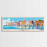 Murano, Italy Panoramic Print, Vacation Gift, Italy Wall Art, Beach Painting, Beach Decor, Large Wall Art, Wood Frame Art