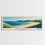 Mwnt Beach, United Kingdom Panoramic Beach Print, Vacation Gift, United Kingdom Wall Art, Framed Canvas Print, Framed Beach Painting