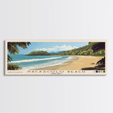 Nacascolo Beach, Costa Rica Panoramic Print, Vacation Gift, Costa Rica Wall Art, Beach Painting, Beach Decor, Large Wall Art, Wood Frame Art