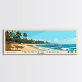 Negombo beach, Sri Lanka Panoramic Beach Print, Vacation Gift, Sri Lanka Wall Art, Framed Canvas Print, Framed Beach Painting