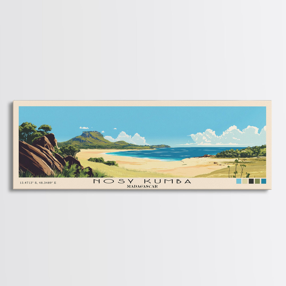 Nosy Kumba, Madagascar Panoramic Print, Vacation Gift, Madagascar Wall Art, Vacation Wall Art, Vacatation Memories, Beach Decor, Beach Or Lakehouse Art