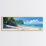 Nui Beach, Thailand Panoramic Print, Vacation Gift, Thailand Wall Art, Beach Painting, Beach Decor, Beach Or Lakehouse Art