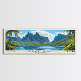 Nuka Hiva, French Polynesia Panoramic Beach Print, Vacation Gift, French Polynesia Wall Art, Beach Painting, Beach Decor, Beach Painting