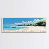 Nungwi Beach, Zanzibar Panoramic Beach Print, Vacation Gift, Zanzibar Wall Art, Framed Canvas Print, Framed Beach Painting