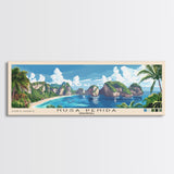 Nusa Penida, Indonesia Panoramic Beach Print, Vacation Gift, Indonesia Wall Art, Beach Painting, Beach Decor, Beach Painting