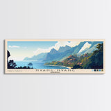 Nyang Nyang, Indonesia Panoramic Beach Print, Vacation Gift, Indonesia Wall Art, Framed Canvas Print, Framed Beach Painting