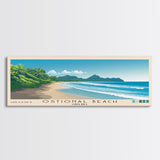 Ostional Beach, Costa Rica Panoramic Beach Print, Vacation Gift, Costa Rica Wall Art, Beach Painting, Beach Decor, Beach Painting