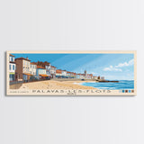 Palavas-les-Flots, France Panoramic Beach Print, Vacation Gift, France Wall Art, Beach Painting, Beach Decor, Beach Painting