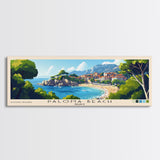 Paloma Beach, France Panoramic Print, Vacation Gift, France Wall Art, Beach Painting, Beach Decor, Large Wall Art, Wood Frame Art