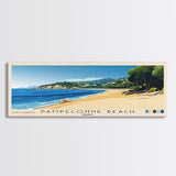 Pampelonne Beach, France Panoramic Print, Vacation Gift, France Wall Art, Beach Painting, Beach Decor, Beach Or Lakehouse Art