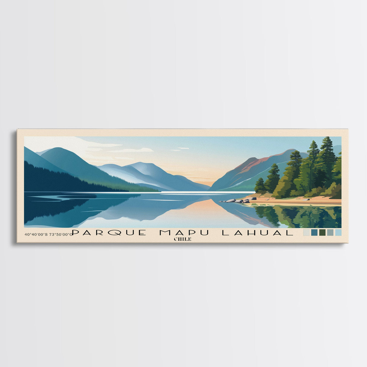 Parque Mapu Lahual, Chile Panoramic Print, Vacation Gift, Chile Wall Art, Vacation Wall Art, Vacatation Memories, Beach Decor, Beach Or Lakehouse Art