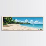 Paynes Bay Beach, Barbados Panoramic Print, Vacation Gift, Barbados Wall Art, Beach Painting, Beach Decor, Beach Or Lakehouse Art