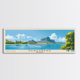 Pereybere, Mauritius Panoramic Print, Vacation Gift, Mauritius Wall Art, Beach Painting, Beach Decor, Beach Or Lakehouse Art