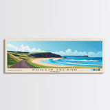 Phillip Island, Australia Panoramic Print, Vacation Gift, Australia Wall Art, Beach Painting, Beach Decor, Beach Or Lakehouse Art