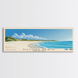 Pillory Beach, Turks and Caicos Panoramic Beach Print, Vacation Gift, Turks and Caicos Wall Art, Beach Painting, Beach Decor, Beach Painting