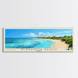 Placencia Beach, Belize Panoramic Beach Print, Vacation Gift, Belize Wall Art, Framed Canvas Print, Framed Beach Painting