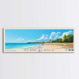 Playa Blanca, Cuba Panoramic Print, Vacation Gift, Cuba Wall Art, Beach Painting, Beach Decor, Large Wall Art, Wood Frame Art