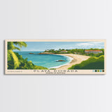 Playa Dorada, Dominican Republic Panoramic Beach Print, Vacation Gift, Dominican Republic Wall Art, Framed Canvas Print, Framed Beach Painting