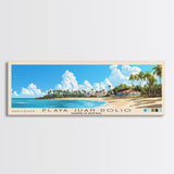 Playa Juan Dolio, Dominican Republic Panoramic Print, Vacation Gift, Dominican Republic Wall Art, Beach Painting, Beach Decor, Large Wall Art, Wood Frame Art