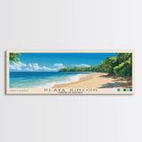 Playa Rincón, Dominican Republic Panoramic Print, Vacation Gift, Dominican Republic Wall Art, Beach Painting, Beach Decor, Large Wall Art, Wood Frame Art