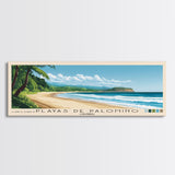 Playas de Palomino, Colombia Panoramic Beach Print, Vacation Gift, Colombia Wall Art, Framed Canvas Print, Framed Beach Painting