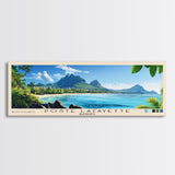 Poste Lafayette, Mauritius Panoramic Print, Vacation Gift, Mauritius Wall Art, Beach Painting, Beach Decor, Large Wall Art, Wood Frame Art