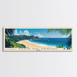 Praia do Sancho, Brazil Panoramic Beach Print, Vacation Gift, Brazil Wall Art, Beach Painting, Beach Decor, Beach Painting