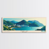 Pui O, Hong Kong Panoramic Print, Vacation Gift, Hong Kong Wall Art, Beach Painting, Beach Decor, Large Wall Art, Wood Frame Art