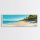 Punta Cana, Dominican Republic Panoramic Print, Vacation Gift, Dominican Republic Wall Art, Vacation Wall Art, Vacatation Memories, Beach Decor, Beach Or Lakehouse Art