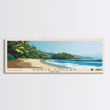 Punta Cocles, Costa Rica Panoramic Beach Print, Vacation Gift, Costa Rica Wall Art, Beach Painting, Beach Decor, Beach Painting