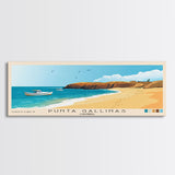 Punta Gallinas, Colombia Panoramic Beach Print, Vacation Gift, Colombia Wall Art, Framed Canvas Print, Framed Beach Painting