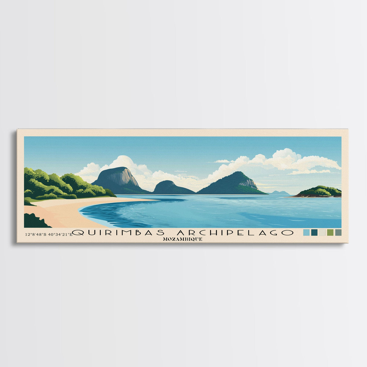 Quirimbas Archipelago, Mozambique Panoramic Print, Vacation Gift, Mozambique Wall Art, Vacation Wall Art, Vacatation Memories, Beach Decor, Beach Or Lakehouse Art