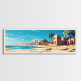 Ras Sudr, Egypt Panoramic Print, Vacation Gift, Egypt Wall Art, Beach Painting, Beach Decor, Large Wall Art, Wood Frame Art