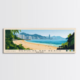 Repulse Bay Beach, Hong Kong Panoramic Print, Vacation Gift, Hong Kong Wall Art, Vacation Wall Art, Vacatation Memories, Beach Decor, Beach Or Lakehouse Art