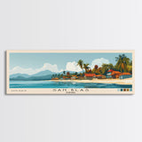 San Blas, Panamá Panoramic Beach Print, Vacation Gift, Panamá Wall Art, Beach Painting, Beach Decor, Beach Painting