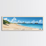 Sandy Ground, Anguila Panoramic Beach Print, Vacation Gift, Anguila Wall Art, Beach Painting, Beach Decor, Beach Painting