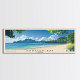 Saracen Bay, Cambodia Panoramic Print, Vacation Gift, Cambodia Wall Art, Beach Painting, Beach Decor, Beach Or Lakehouse Art