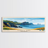 Shell Bay, United Kingdom Panoramic Beach Print, Vacation Gift, United Kingdom Wall Art, Beach Painting, Beach Decor, Beach Painting