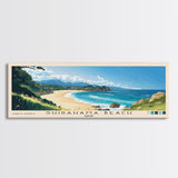 Shirahama Beach, Japan Panoramic Beach Print, Vacation Gift, Japan Wall Art, Framed Canvas Print, Framed Beach Painting