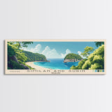 Similan and Surin, Thailand Panoramic Print, Vacation Gift, Thailand Wall Art, Vacation Wall Art, Vacatation Memories, Beach Decor, Beach Or Lakehouse Art