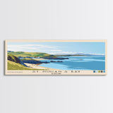 St Ninian’s Bay, Scotland Panoramic Print, Vacation Gift, Scotland Wall Art, Beach Painting, Beach Decor, Large Wall Art, Wood Frame Art