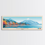 Sunayama, Japan Panoramic Beach Print, Vacation Gift, Japan Wall Art, Framed Canvas Print, Framed Beach Painting