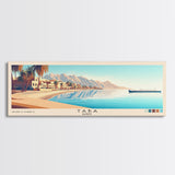 Taba, Egypt Panoramic Print, Vacation Gift, Egypt Wall Art, Beach Painting, Beach Decor, Large Wall Art, Wood Frame Art