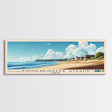 Timmendorfer Strand, Germany Panoramic Beach Print, Vacation Gift, Germany Wall Art, Framed Canvas Print, Framed Beach Painting